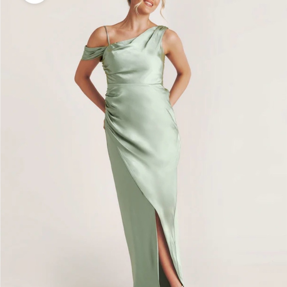 Sage Green Off-Shoulder Dress